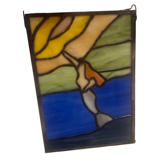 Stained Glass Mermaid Art Window Panel Sun Catcher Decor
Vintage Handmade 12x9" - Picture 2 of 7